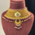 Regal Heritage Temple Choker Necklace with Ruby and Pearl Drops