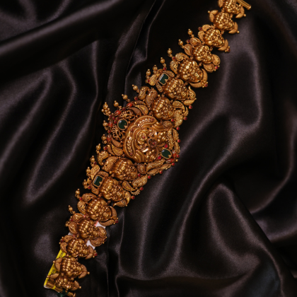 Divine Lakshmi Temple Gold Vanki Bracelet | Santosh Ji Jewellers Moradabad