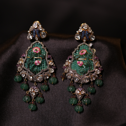 Royal Meenakari Heritage Earrings