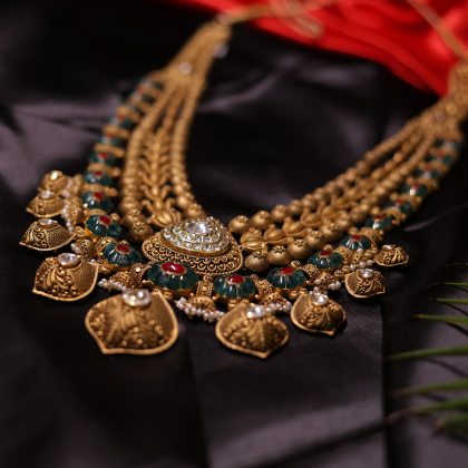 Royal Peacock Heritage Gold Necklace