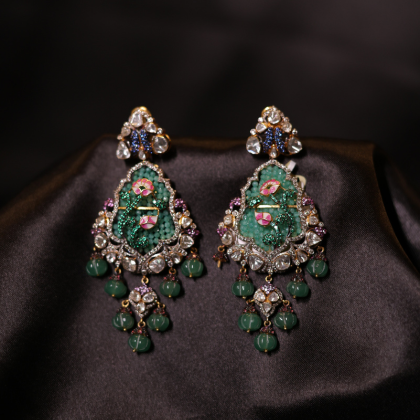 Royal Meenakari Heritage Earrings
