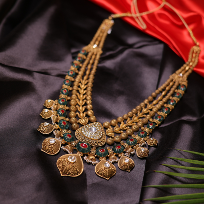 Royal Peacock Heritage Gold Necklace