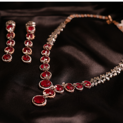 A royal symphony of rubies and diamonds — handcrafted for those who wear confidence like a crown.