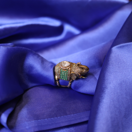 Cocktail Ring, Diamond Jewellery, Santosh Jewellers, Emerald Ring