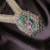 Radha Krishna Polki Pearl Necklace with Emerald Detailing