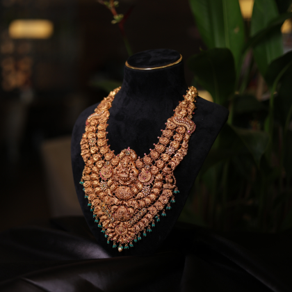 Divine Lakshmi Heritage Temple Gold Necklace